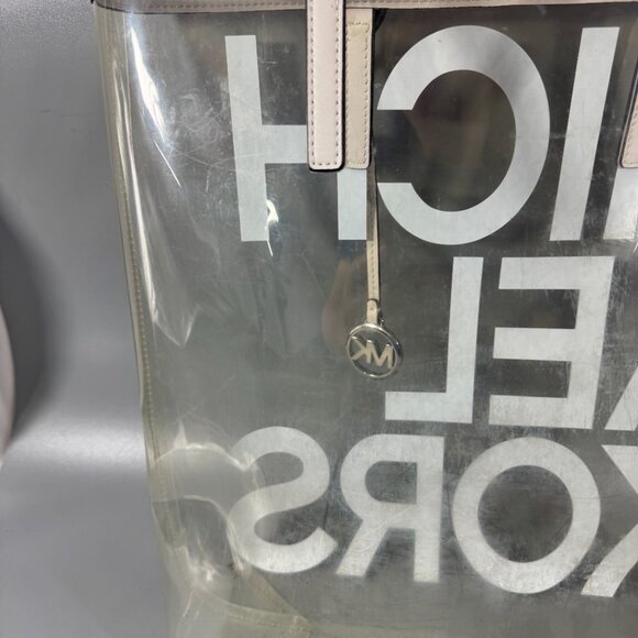 MICHAEL MICHAEL KORS The Michael Large Graphic Logo Clear Tote Bag - Picture 10 of 16